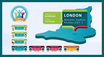 england isometric map vector