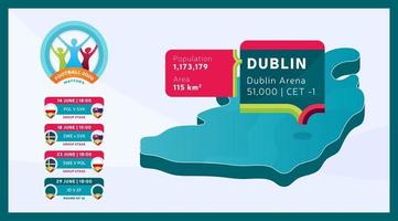 mapa isométrico de fútbol de irlanda vector