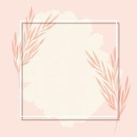 Elegant frame background with hand painted watercolor floral design vector