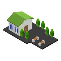 Isometric House On White Background vector