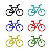 Set Of Bikes On White Background vector