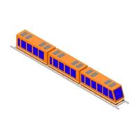 Isometric Train On White Background vector