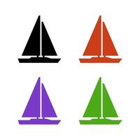 sailboat on white background vector