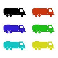 tank truck on white background vector