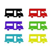 Camper On White Background vector