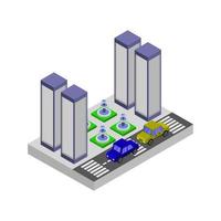 Isometric City On White Background vector