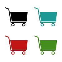 Shopping Cart On White Background vector