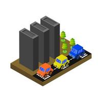 Isometric Skyscraper On White Background vector