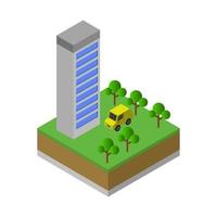 Isometric Skyscraper On White Background vector