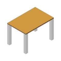 Table Isometric On White Background vector
