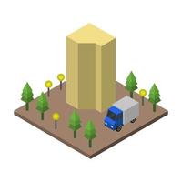 Isometric Skyscraper On White Background vector