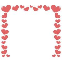 Set Of Hearts On White Background vector