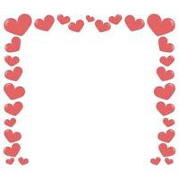 Set Of Hearts On White Background vector