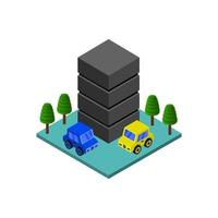 Isometric Skyscraper On White Background vector