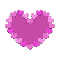 Hearts On White Background vector