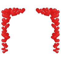 Set Of Hearts On White Background vector