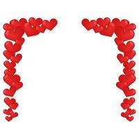 Set Of Hearts On White Background vector