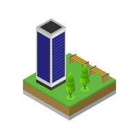 Isometric Skyscraper On White Background vector