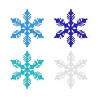 Snowflake Set On White Background vector