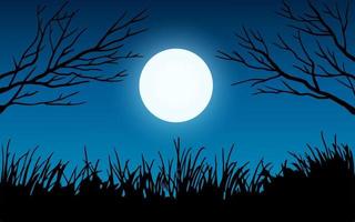 Tree Branch in the Moonlight vector