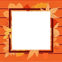 Autumn Season Decorative Graphic Frame with Red and Yellow Leaves vector