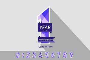 set of anniversary emblems anniversary template design for web game creative poster vector