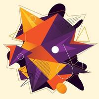 Póster de arte minimalista de geometría con forma y figura simples. diseño de patrón de vector abstracto en estilo escandinavo para banner web, presentación de negocios, paquete de marca, estampado de tela, papel tapiz