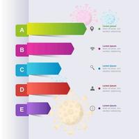 Gráfico de barras de negocios que muestra la volatilidad durante la recesión pandémica vector