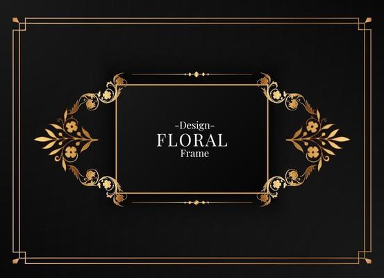 rectangle floral frame
