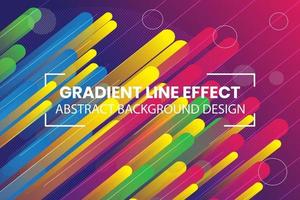 Gradient shapes. line effect abstract background design. vector