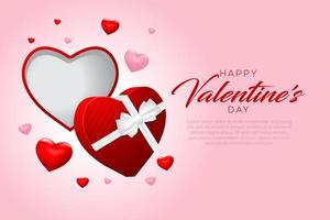 happy valentine's day background vector