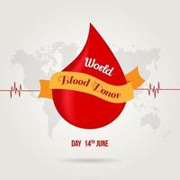 día mundial del donante de sangre. diseño de fondo vectorial vector