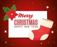 Merry Christmas and happy new year banner vector
