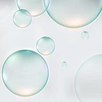 Burbuja de agua jabonosa transparente dorada con reflejos blancos. elementos de diseño realista aislados.