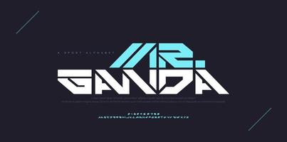 Abstract sport modern alphabet fonts. Typography technology electronic dance digital music future creative font. vector illustration