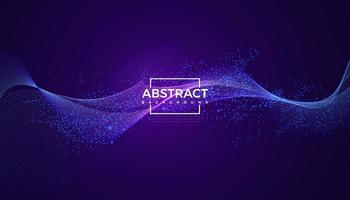 absract dynamic wave particle blue color technology vector design