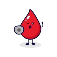 Blood protect cute character illustration vector