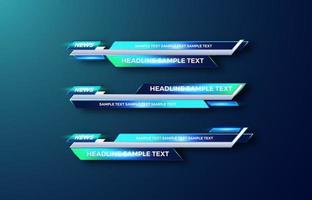 futuristic design vector interface Lower third banner Bars. Streaming Video. Breaking, Sport News.