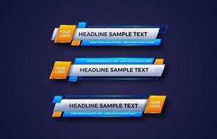 futuristic design vector interface Lower third banner Bars. Streaming Video. Breaking, Sport News.