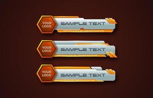 futuristic design vector interface Lower third banner Bars. Streaming Video. Breaking, Sport News.