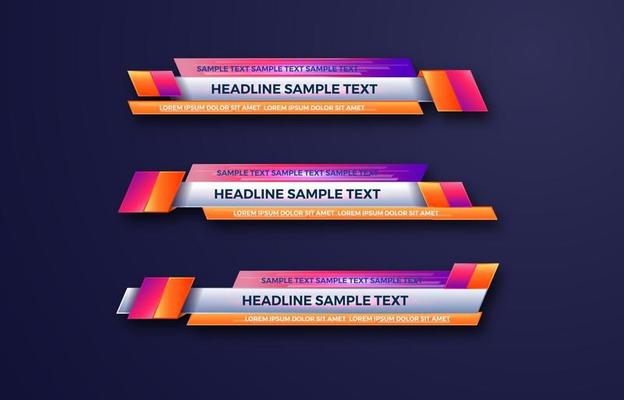 futuristic design vector interface Lower third banner Bars. Streaming Video. Breaking, Sport News.