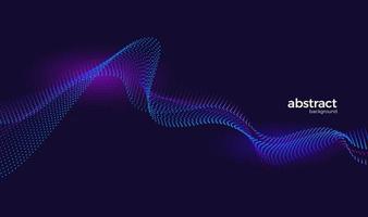absract dynamic wave particle blue color technology vector design