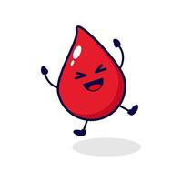 Blood happy cute character illustration vector