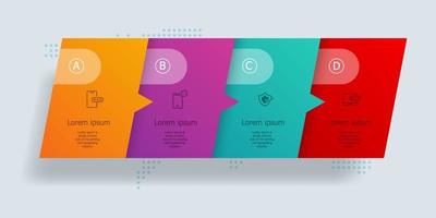 abstract infographics, 4 steps for business and presentation vector