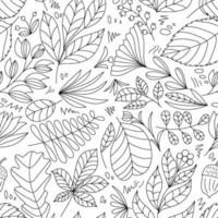 Black And White Leaf Pattern Vector Art, Icons, and Graphics for Free  Download