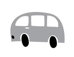 icono de autobús escolar en estilo doodle. Ilustración de dibujos animados de vector de autobus sobre fondo blanco aislado. concepto de negocio de transporte en autocar