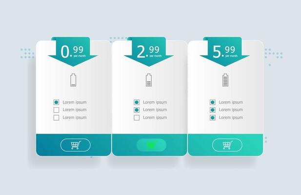 price table template background