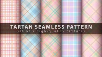 Set classic tartan seamless pattern.