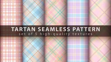 Set classic tartan seamless pattern. vector