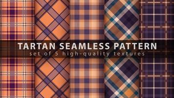 Set classic tartan seamless pattern.